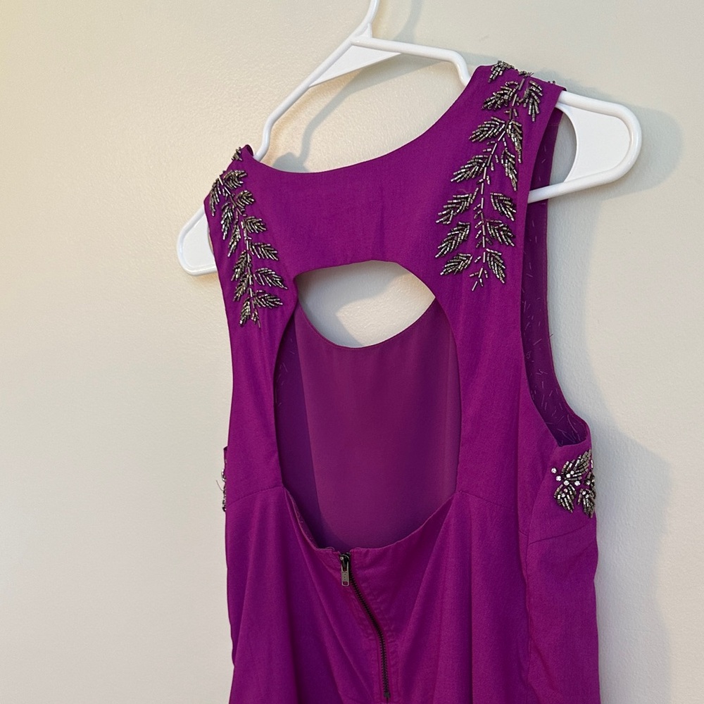 Sugarlips Purple Backless Dress with Embellished/Beaded Shoulders - Picture 8 of 8